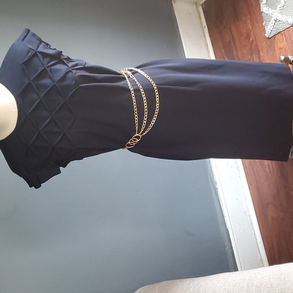 Escada blue vintage blue dress size 44 us 14 - Picture 8 of 16